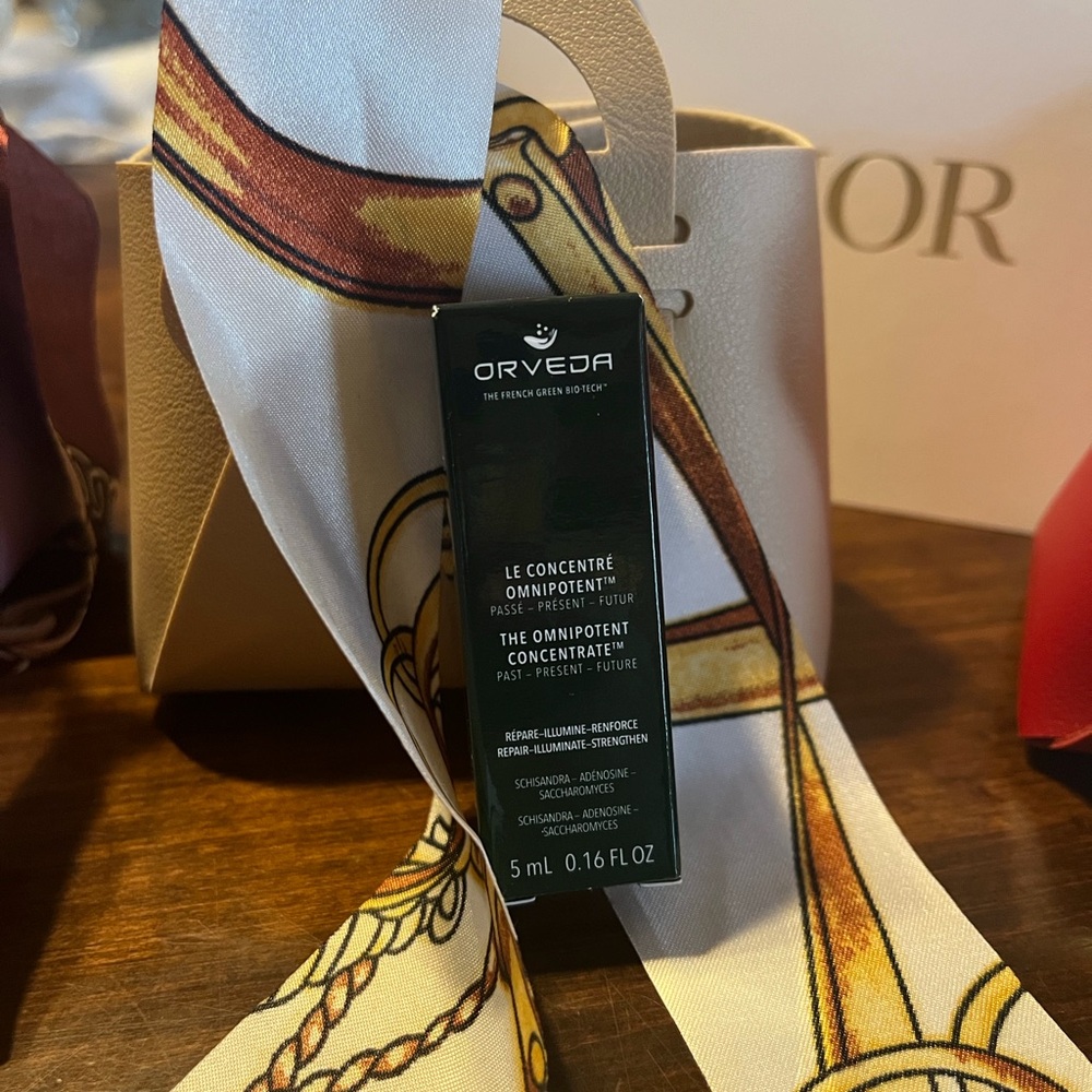 Authentic Christian Dior Mini Tote Bag with Printed Silk Twilly - Picture 11 of 16